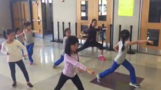 Wushu girls learning Chang Quan with Longbao Xing