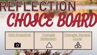 Reflection Choice Board