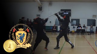 Jerze de Reus VS Robert Templar - HEMA Longsword Final - Wessex League London - United Kingdom