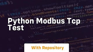 Python modbus tcp test