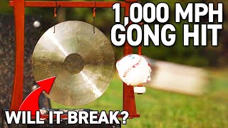 What does a Gong Sound Like when Hit with a 1189mph Baseball? - Smarter Every Day 267