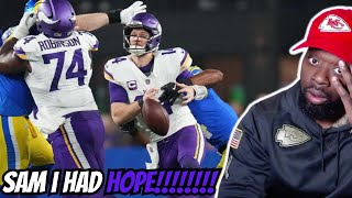 CHIEFS FAN REACTS TO! Minnesota Vikings vs. Los Angeles Rams Highlights! | NFL Wild Card