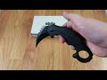 brous blades enforcer linerlock blackout karambit folding knife m001