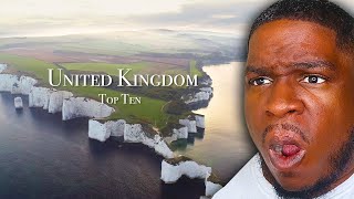 AMERICAN REACTS To Top 10 Places To Visit In The UK reaction