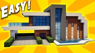 Minecraft: Easy Modern House Tutorial - How to Build a House