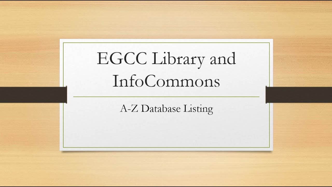 A To Z Database Tutorial Video Youtube