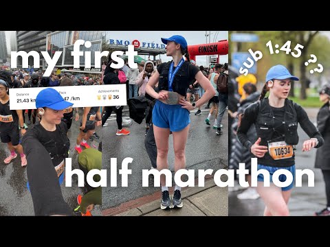 MY FIRST HALF MARATHON!!! Race Day Vlog Sub 1:45 Half Marathon?!