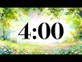 4 Minute Timer | Watercolor Nature & Meadow | Gentle Piano Music for Focus, Study, & Classrooms
