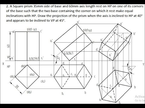 Projection Of Solids 2nd Problem Engineering Graphics, Projection Of ...