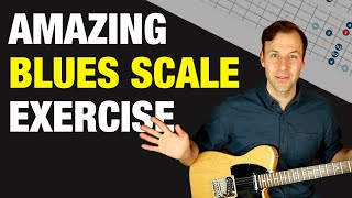 BLUES SCALE Guitar Positions - How to play all 5 shapes