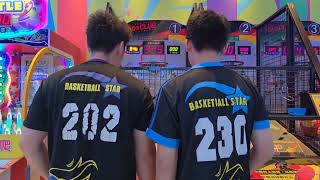 AI投籃機-與230小弟雙打突破1100分，第三關直逼單關400？ AI Basketball Arcade Game