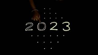 #RangoliShorts - New year Rangoli 2023 New year Kolam New year Muggulu 2023 नए साल रंगोली #shorts