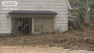 秋田・山形に記録的大雨 温泉地にも土砂押し寄せ　山形・最上町(2024年7月27日)