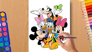 Drawing Mickey mouse clubhouse characters  Mickey mouse Friends Drawing
