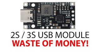 Testing 2S 3S Type-C USB BMS 15W 8.4V 12.6V 1.5A module [Don't buy]