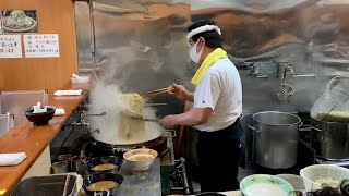 神回『ラーメン二郎』豪快な調理風景動画と京成大久保店の一杯をすする【飯テロ】Ramen Jiro