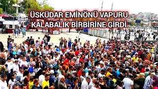 Beşiktaş Üsküdar Eminönü Vapur İskelesi Bayram Kalabalığı