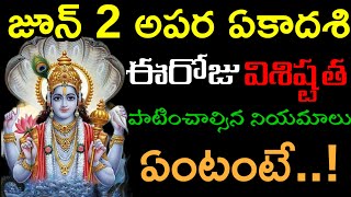 జూన్ 2 అపర ఏకాదశి ఈరోజు విశిష్టత పాటించాల్సిన నియమాలు ఏంటంటే@mrchannel1258