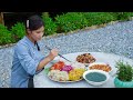 Peanut paradise: Harvesting and cooking a spectacular five-colored sticky rice dish !