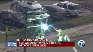 Blast rips off a power line worker's hard hat as he tried to disconnect power in Detroit