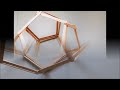 platonic solid dodecahedron model popsicle sticks