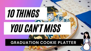 How to make a graduation themed cookie platter #GraduationCookies #GraduationDesserts #royalicing