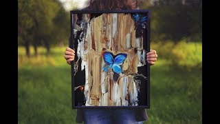 Easy Butterfly Abstract Painting / Art for Beginners / Art Therapy - Demo 23 of #115