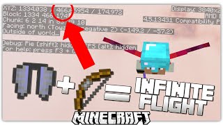 Minecraft 1.9 Trick: Use a Bow With Elytra For Infinite Flight!