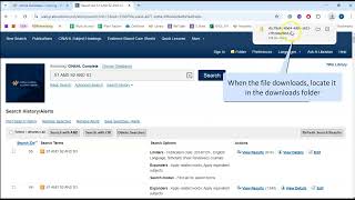 exporting search as RIS file from EBSCO database