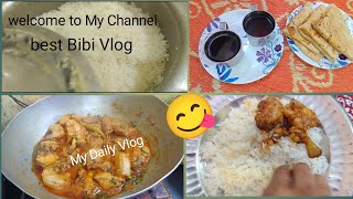 Aaj Banai hyderabadi chicken fry Recipe 👍 My Daily Vlog #vlogger #bestbibivlog