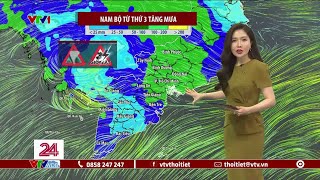 Dự báo thời tiết 18h45 - 26/05/2024 | Nam Bộ từ thứ 3 tăng mưa | VTVWDB