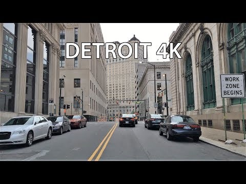 Driving Downtown - Detroit Michigan USA 4K Driving Downtown - Detroit Michigan USA 4K