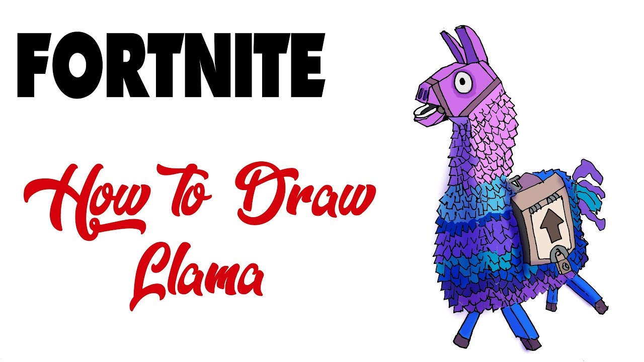 How T Draw Llama (FORTNITE) - YouTube