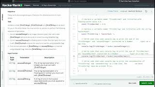 Hackerrank 10 Days of Javascript - Day 0: Data Types