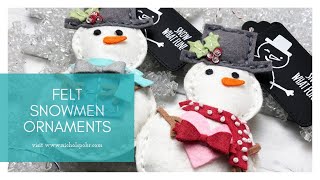 Felt Snowmen Ornaments (Essentials by Ellen)