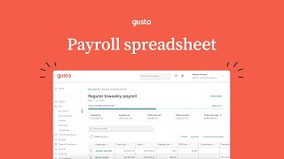 How to Run Payroll with Gusto's Payroll Spreadsheet