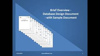 Brief Overview - Database Design Document - with Sample Document