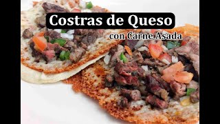 Cómo hacer costras de queso con carne asada