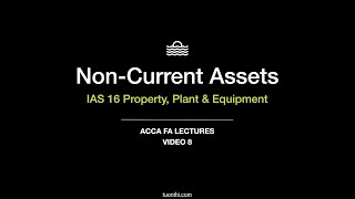 ACCA FA LECTURES: IAS 16 PROPERTY, PLANT & EQUIPMENT