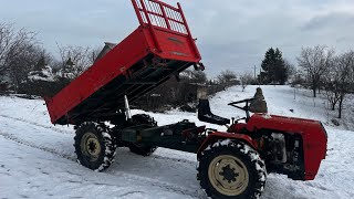 Motoagricola Goldoni 26 hp, pornire la reche si prezentare