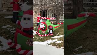 Gemmy RARE Santa's Extreme Team Helicopter Inflatable