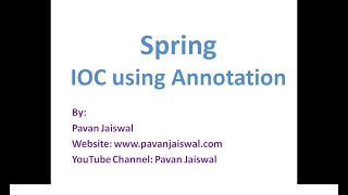 5 Spring IoC using Java Annotations