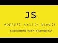 What is Bind, Apply, Call? Explained using examples | Javascript Series
