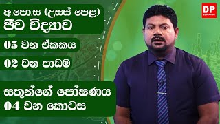 05 වන ඒකකය | 02 වන පාඩම - සතුන්ගේ පෝෂණය  -  04 වන කොටස