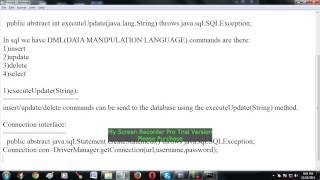 jdbc program for insert command using statement