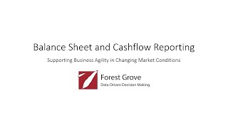 Forest Grove - Balance Sheet and Cashflow Reporting