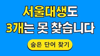 서울대생도 3개는 못 찾습니다 #113 | 숨은단어찾기 | 치매예방활동 | 단어퀴즈 | 치매테스트