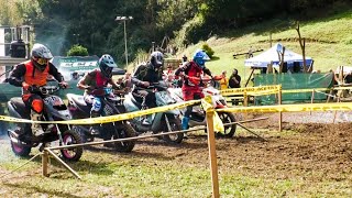 Gandino, al Laghetto Corrado scooter e Vespa cross danno spettacolo