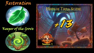 S1, +13 Mists of Tirna Scithe - Restoration/Keeper of the Grove Druid PoV (2024-12-27)