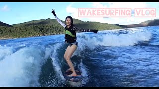 ( 滑水Vlog) Jan Tse 謝芷倫 We see double rainbows, Wakesurfing Vlog #4 | 滑水 #4